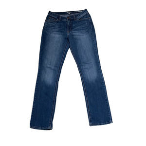 Lee Riders Womens Jeans Size 28X30 Mid-Rise Straight Leg Denim Blue Cotton Blend